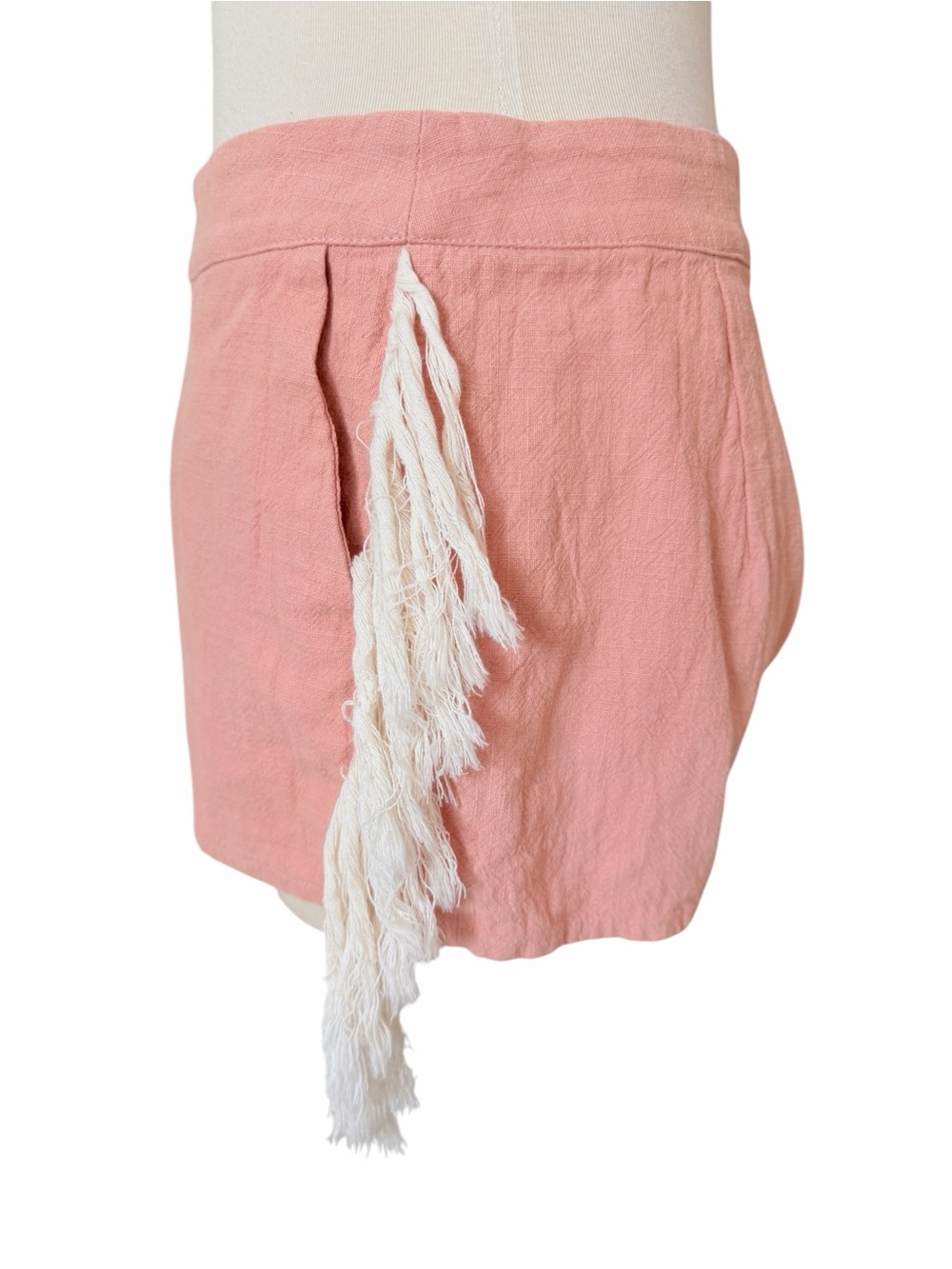 NWT 2PC Nichole Lynel Light Pink Boho Festival Vibes Fringe Jacket & Shorts Sz M - Picture 8 of 12